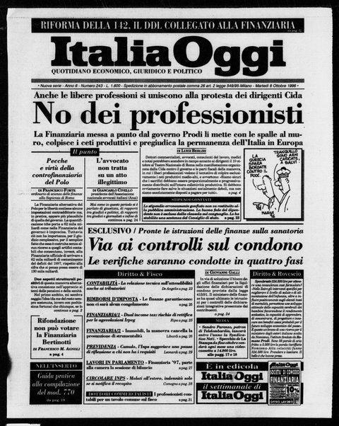 Italia oggi : quotidiano di economia finanza e politica